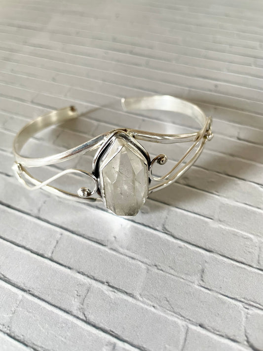 Herkimer silver cuff
