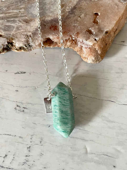 Amazonite Double Point Necklace