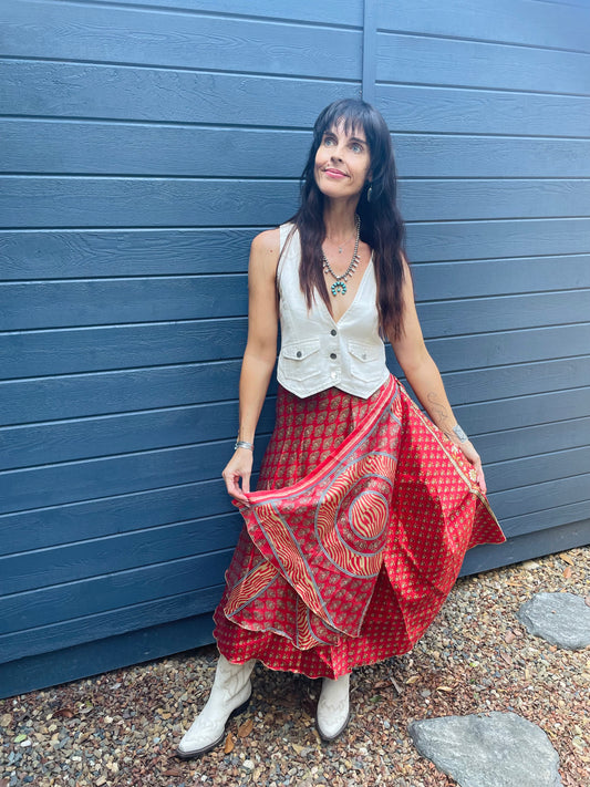 Upcycled Sari Skirt 14