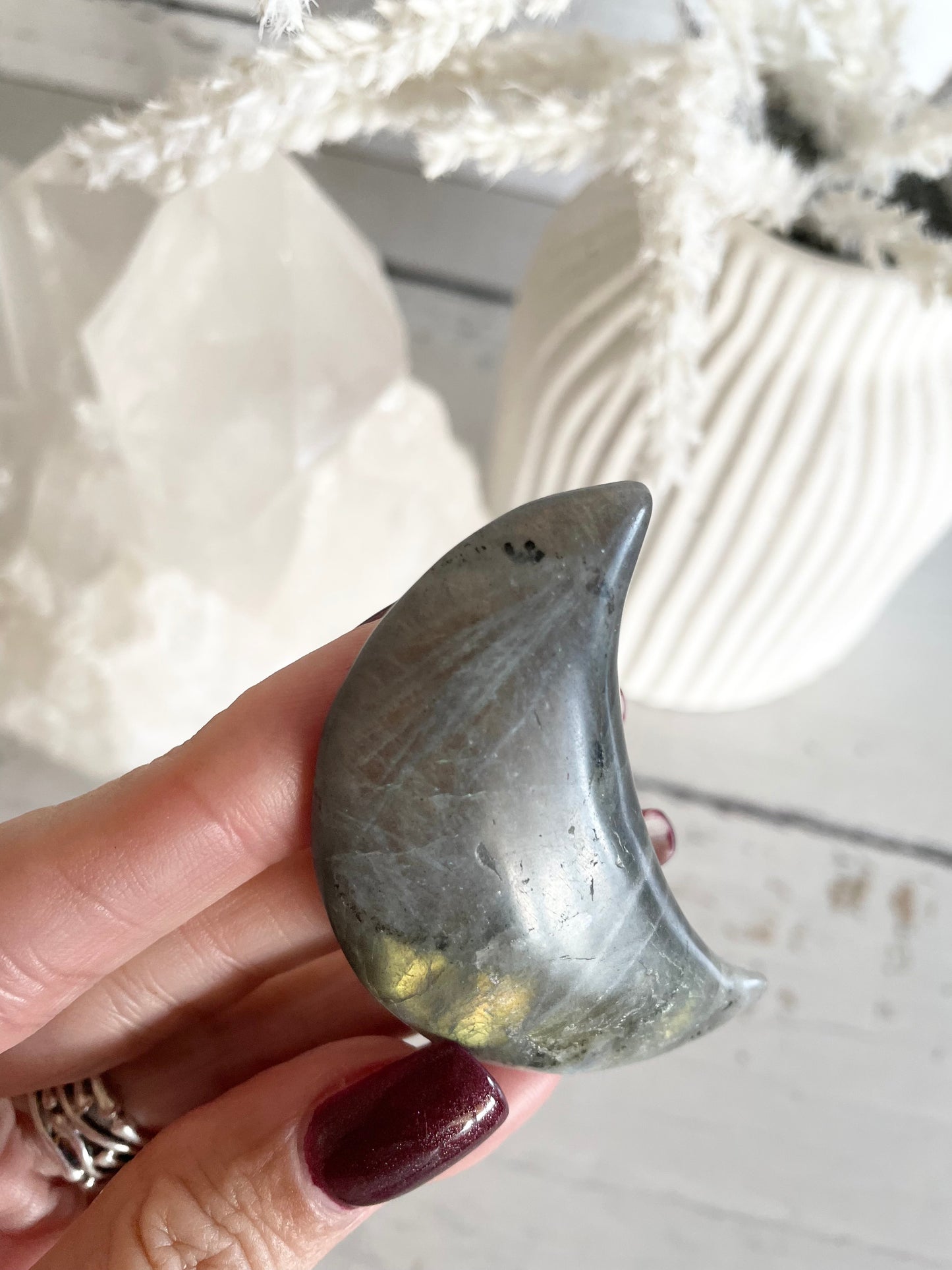 Labradorite Crescent Moon