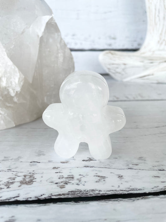 Clear Quartz ~ Gingerbread Man