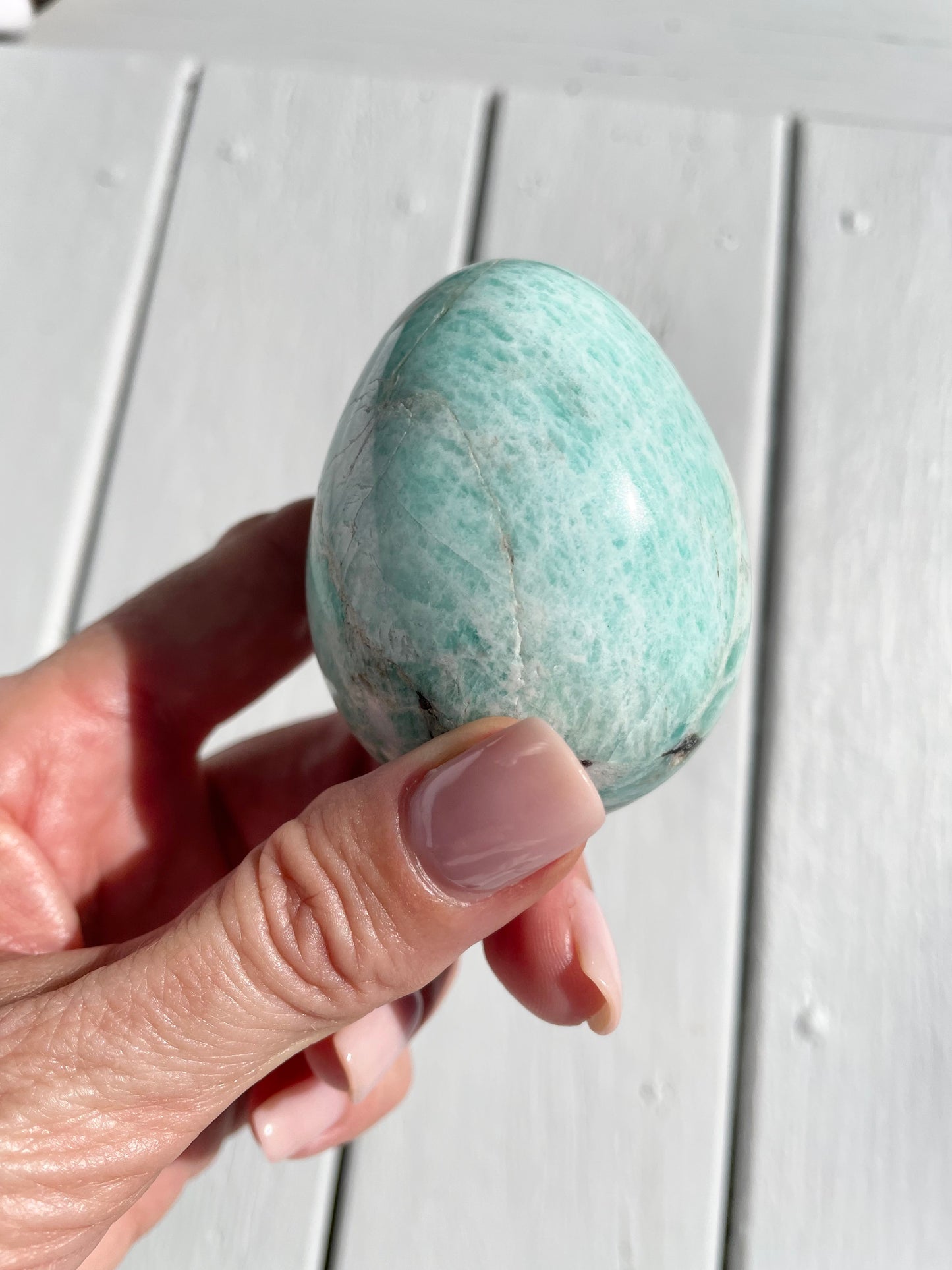 Amazonite Egg with holder