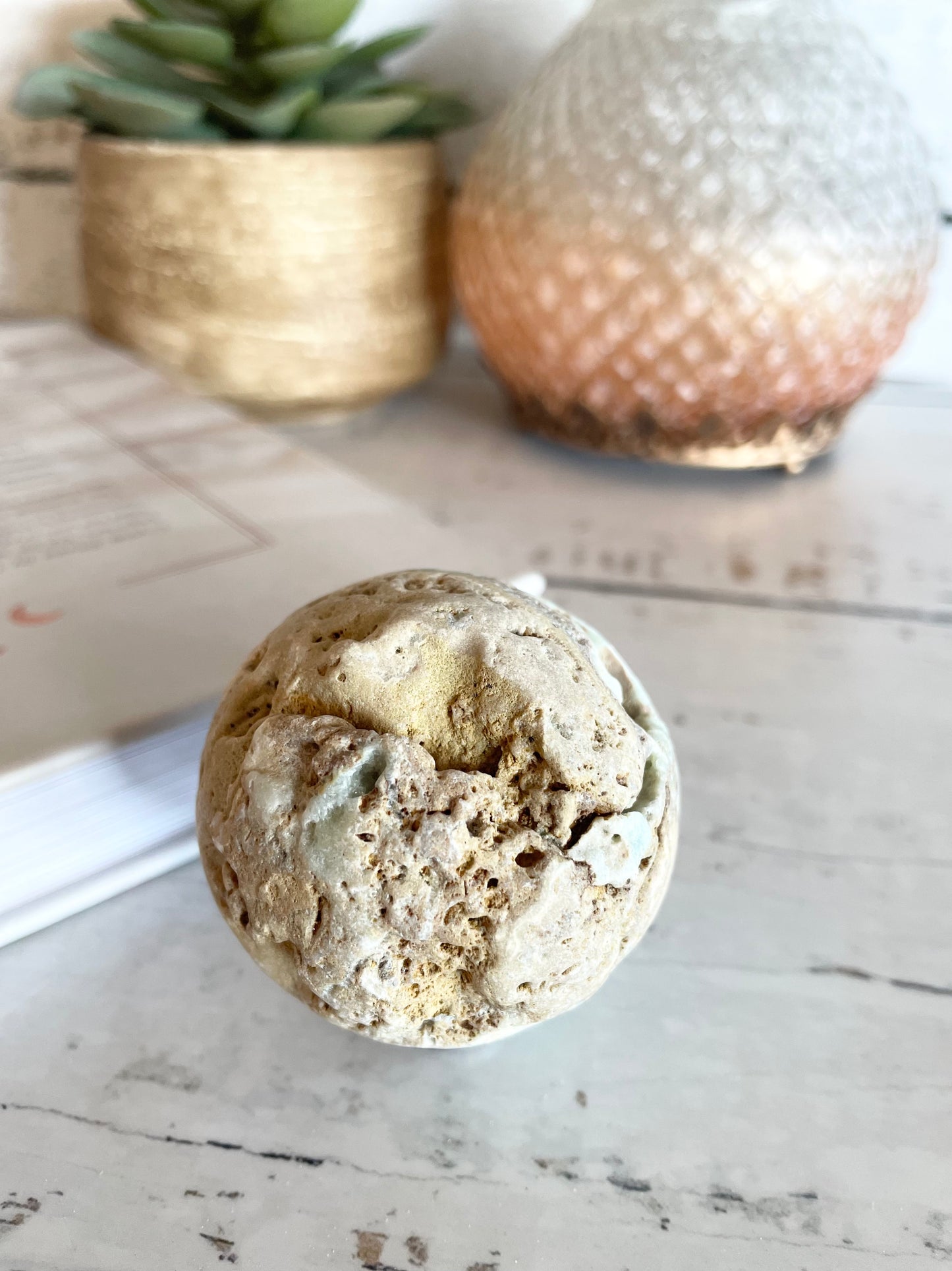 Hemimorphite Sphere Includes Holder