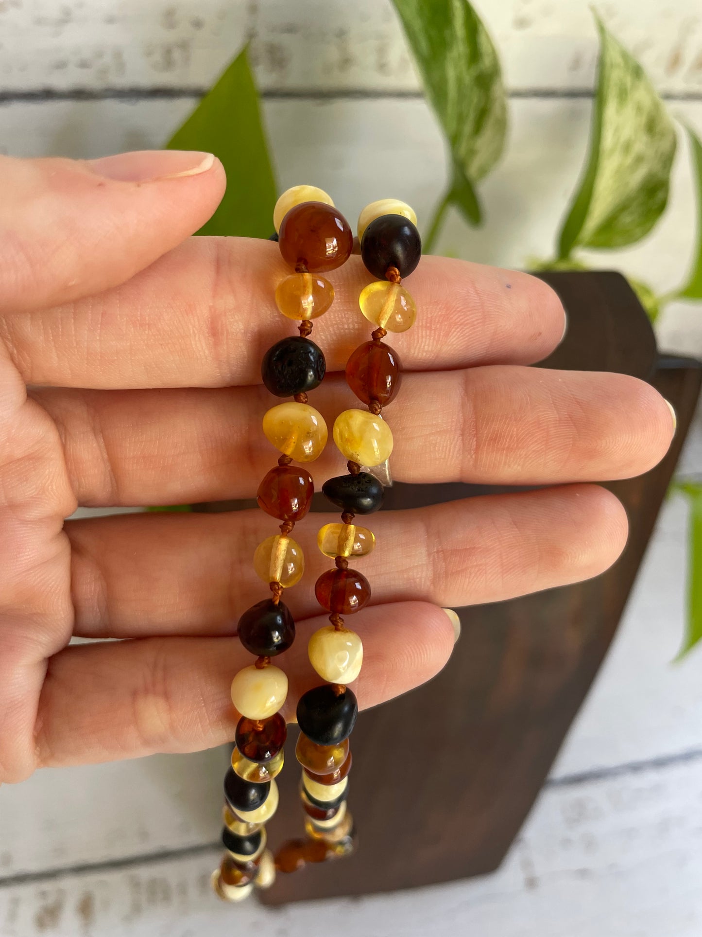 Amber Necklace ~ Multi Tone