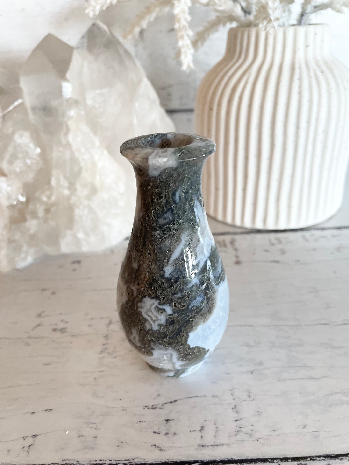 Moss Agate Urn