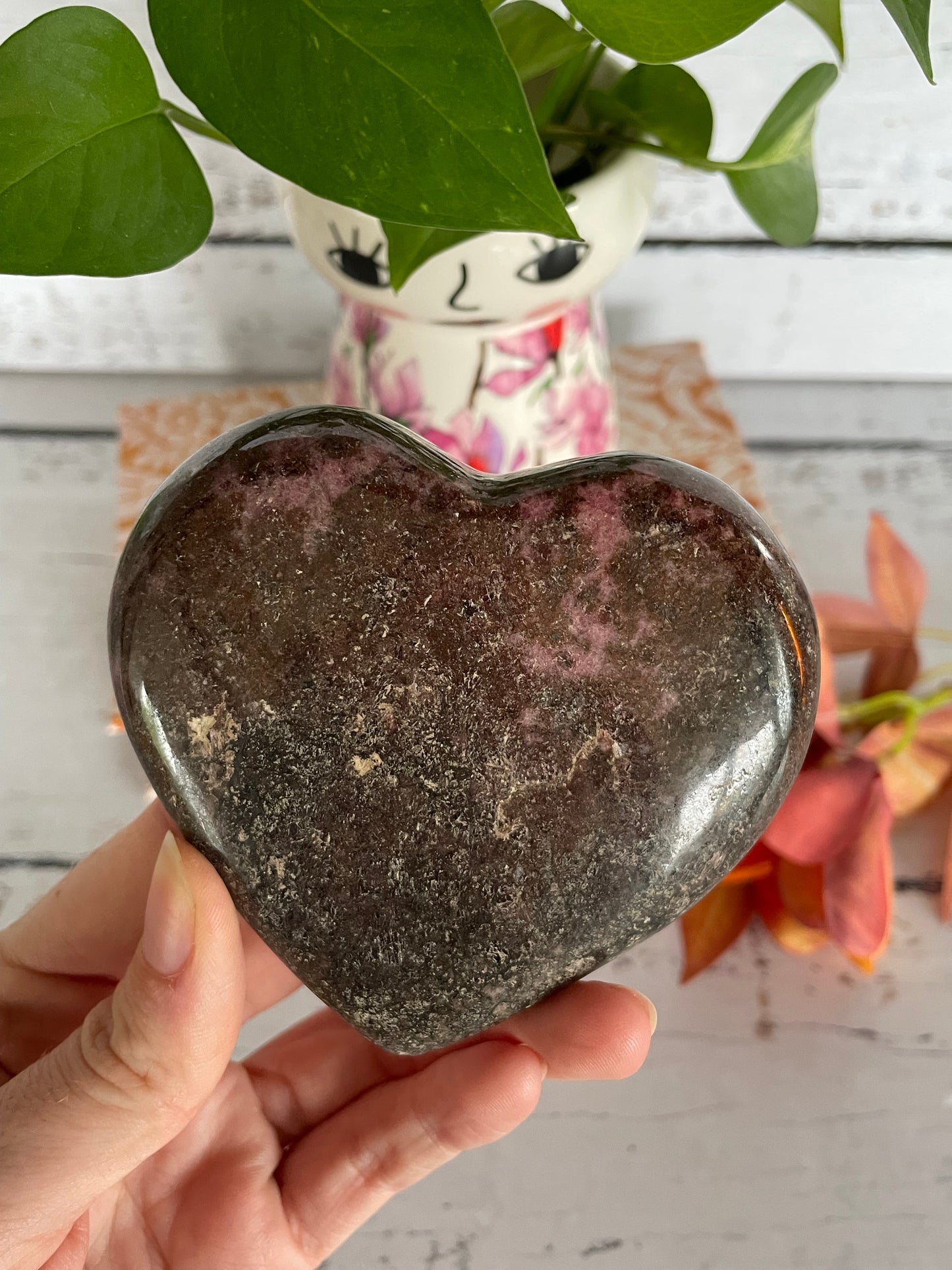 Rhodonite Heart