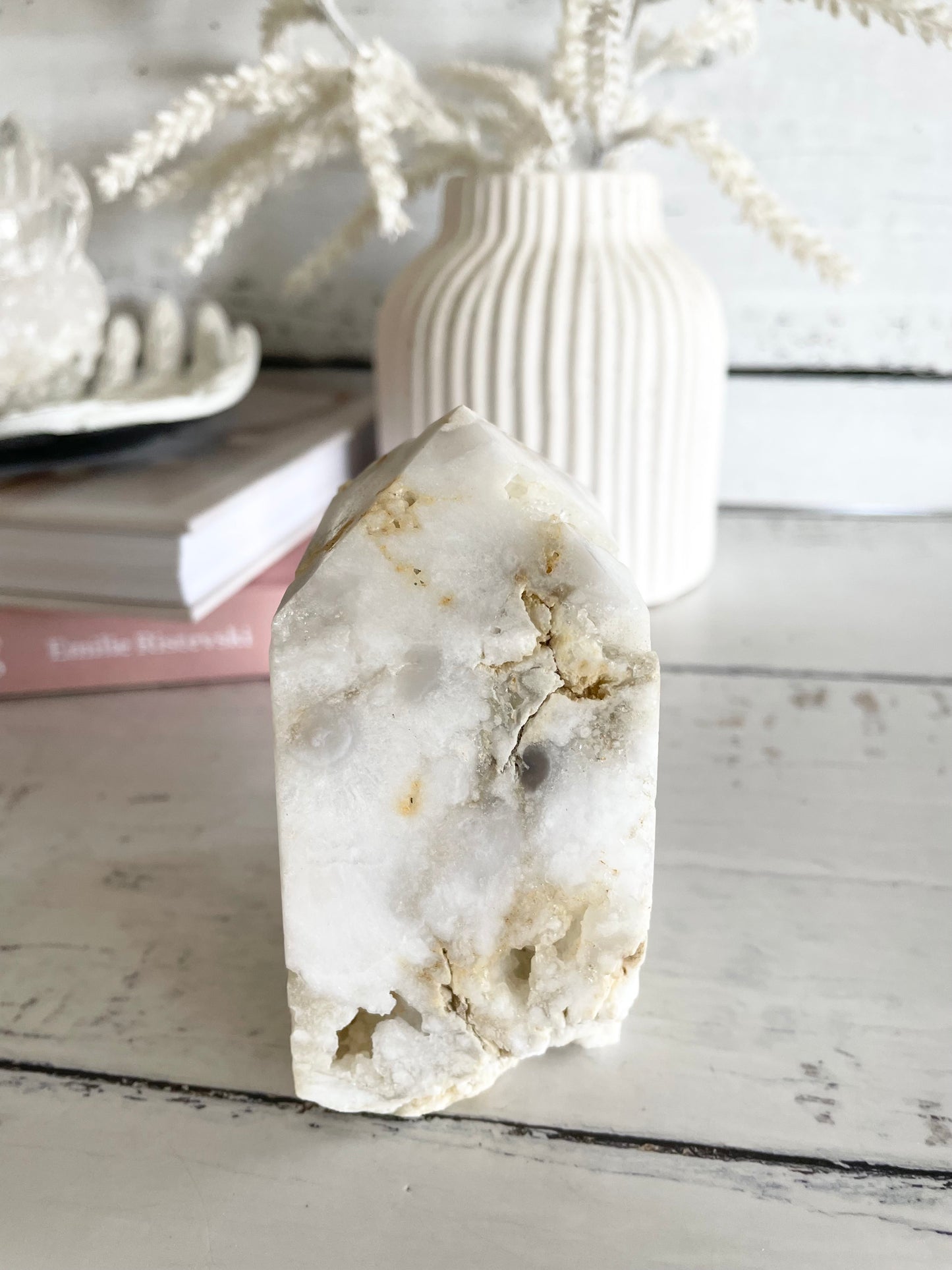 Moroccan Geode Quartz Obelisk