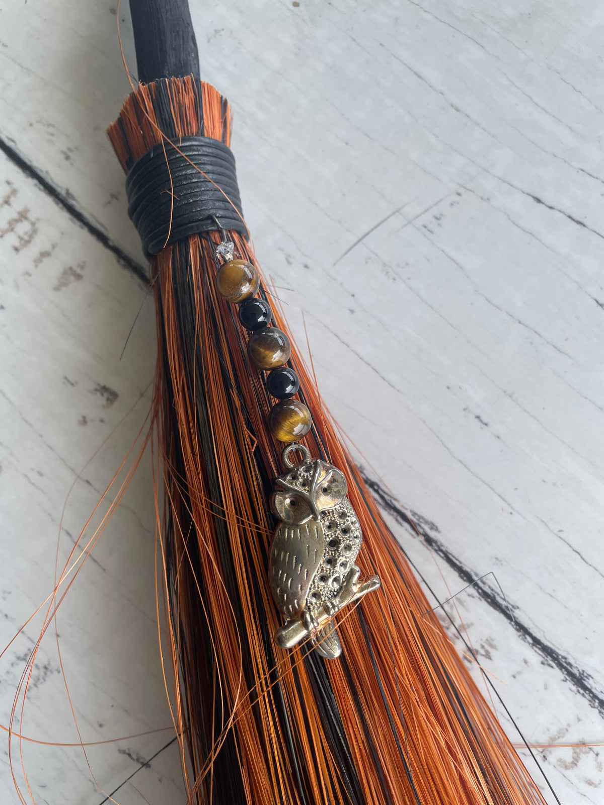 Owl Witch’s Besom ~ Tigers Eye