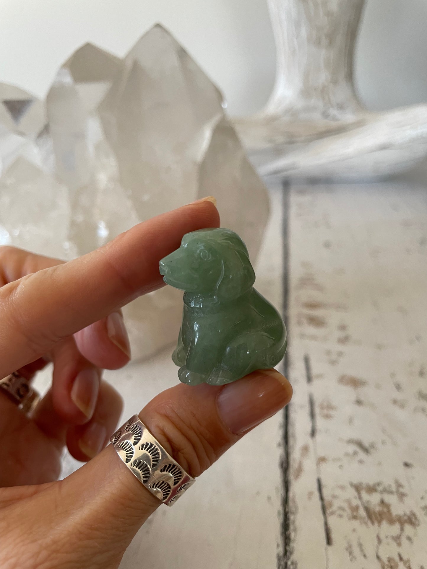 Green Aventurine Dog