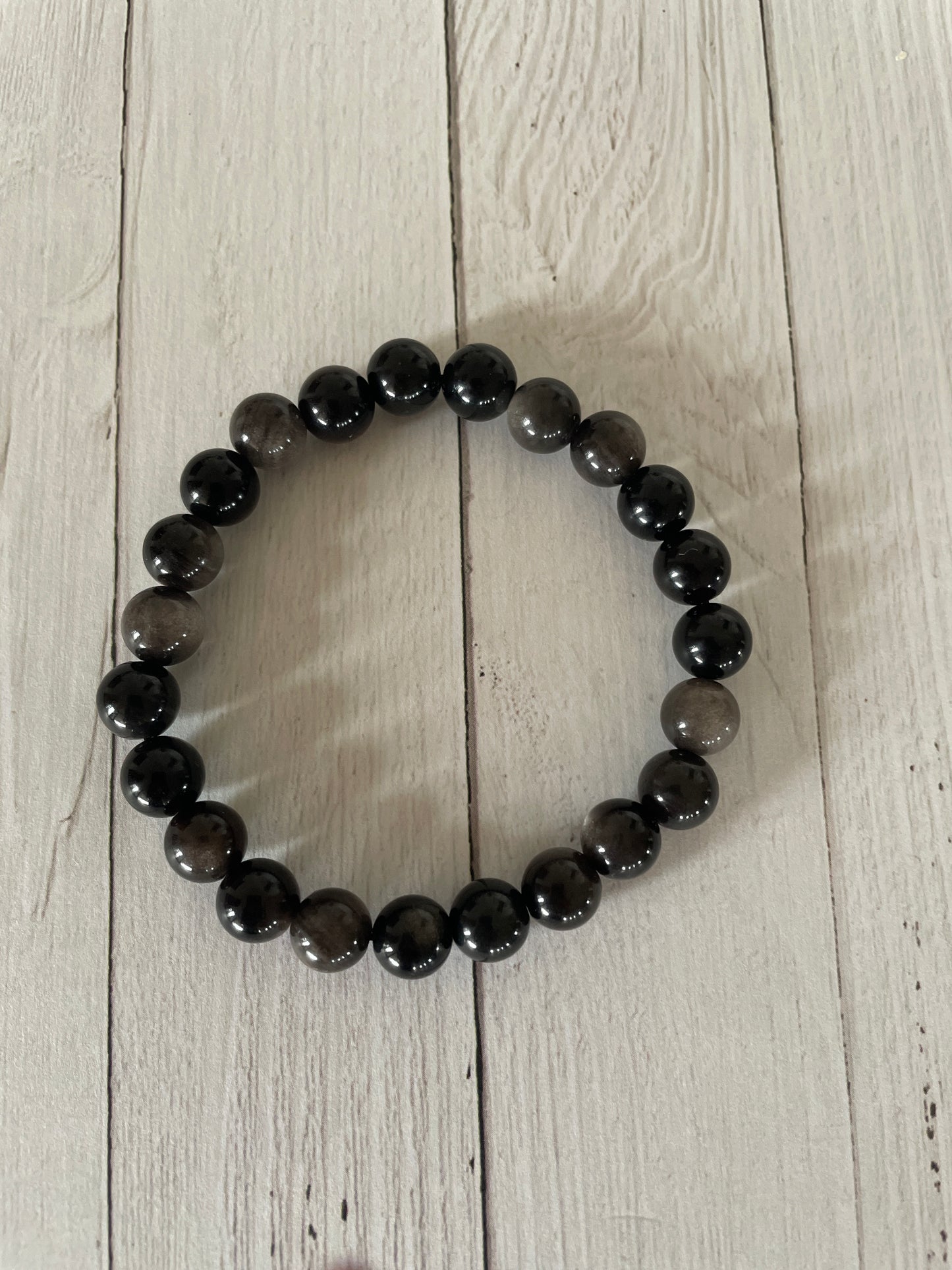 Silver Sheen Obsidian Healing Bracelet ~ Seer