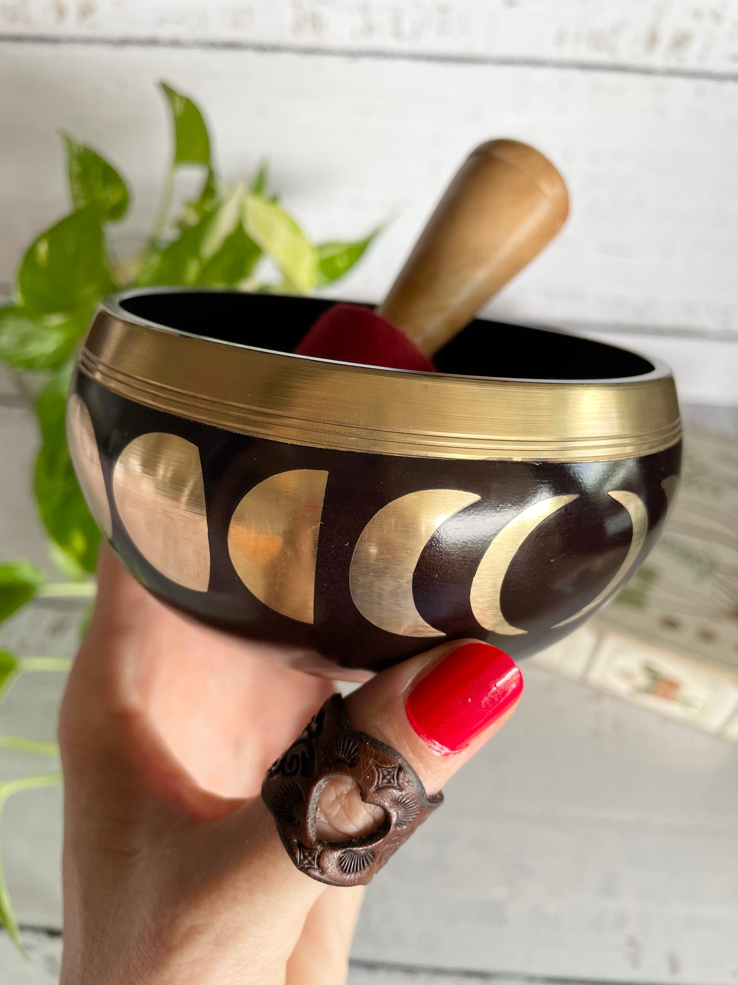 Brass Singing Bowl ~ Moon Phases