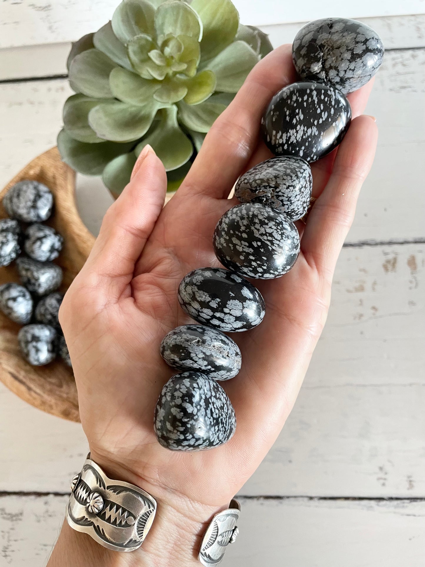 Snowflake Obsidian Tumble Stones