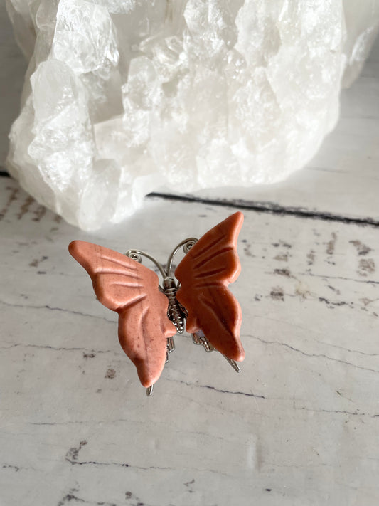 Orange Aventurine Butterfly