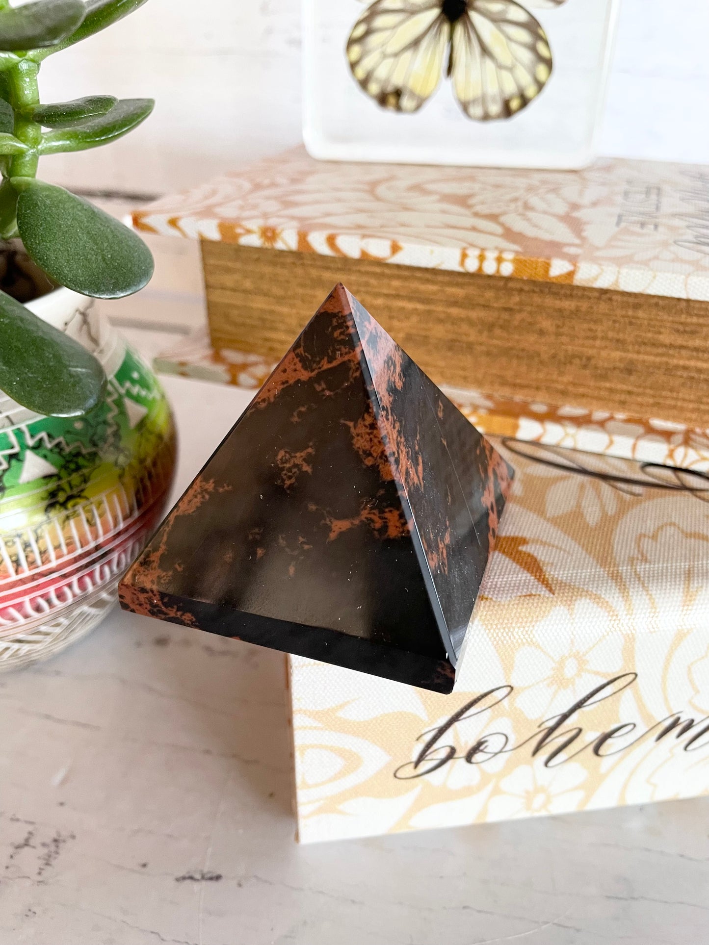 Mahogany Obsidian Pyramid