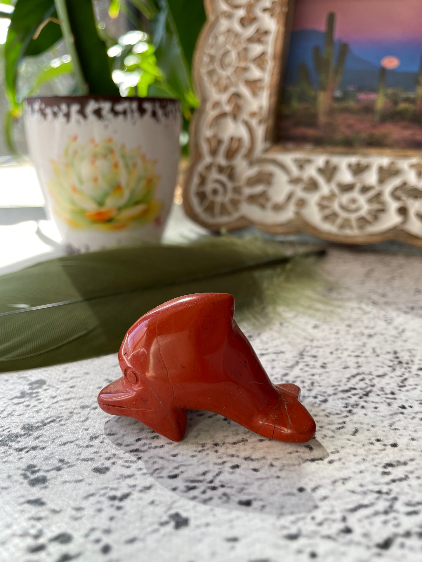 Red Jasper Dolphin