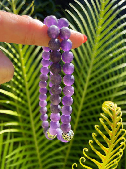 Frosted Amethyst Healing Anklet