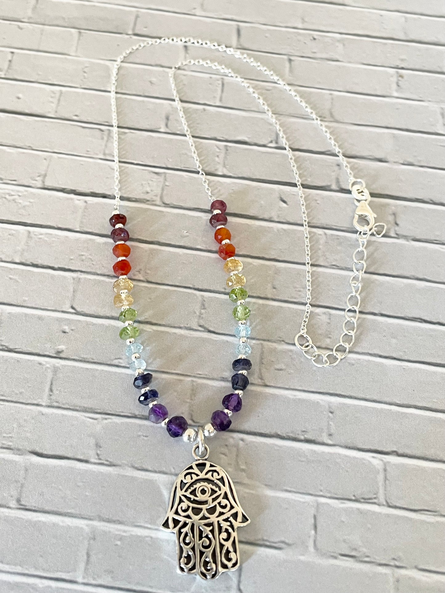 Hamsa Chakra Necklace