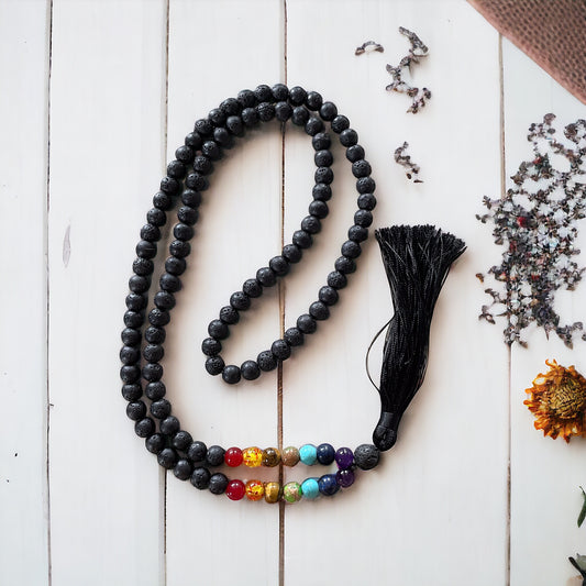 Lava Stone ~ Mala/Prayer Beads