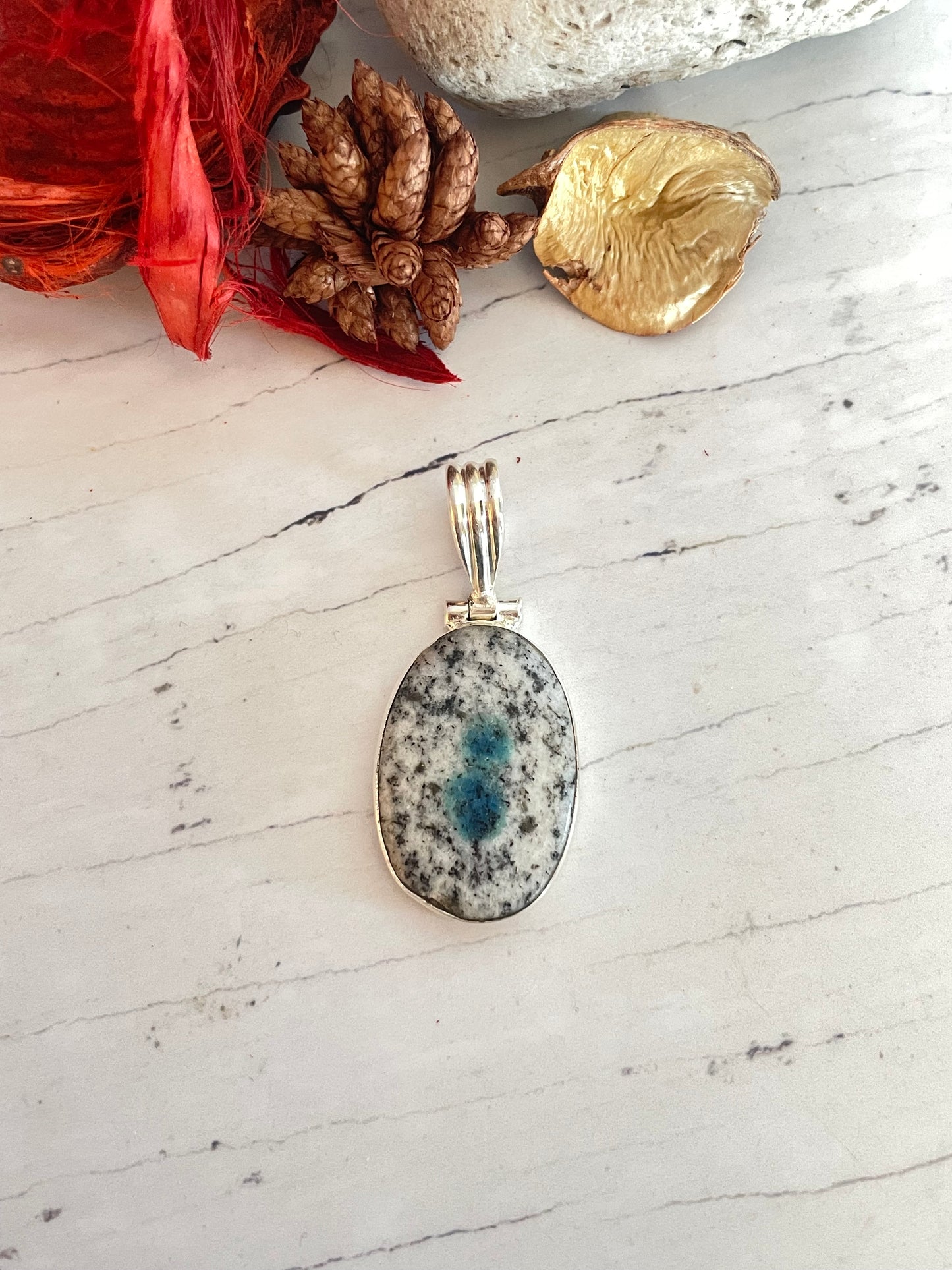 K2 Jasper Silver Pendant