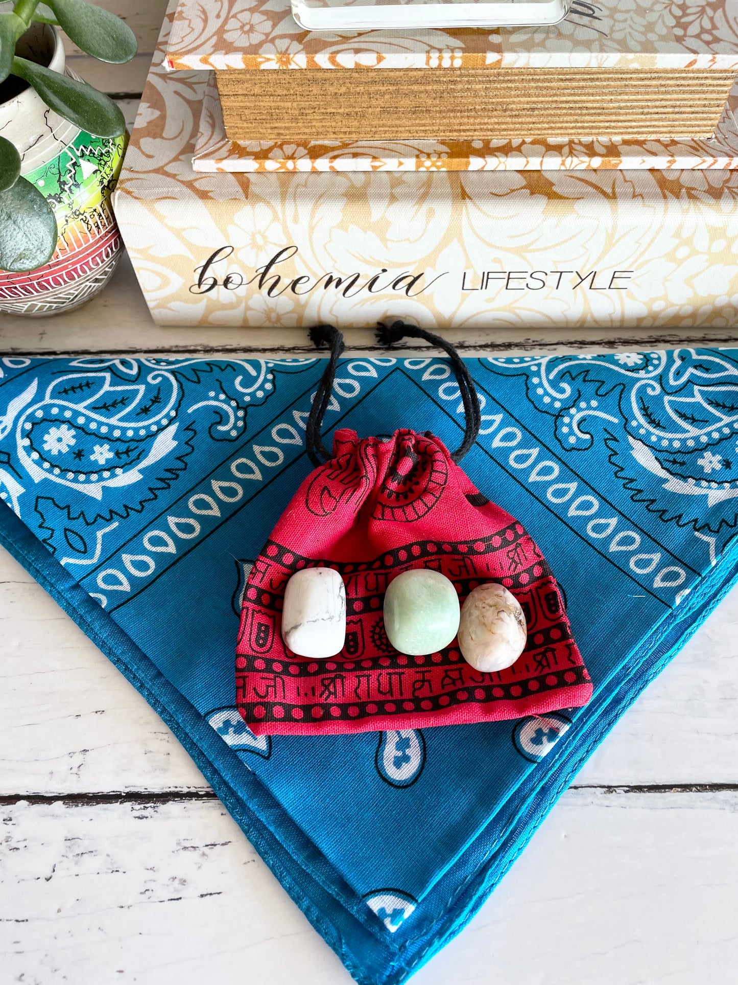 Bandana Blue Pouch Set ~ Calming & Soothing