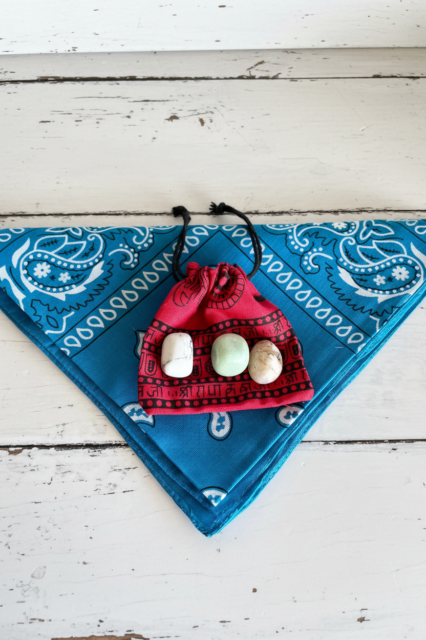 Bandana Blue Pouch Set ~ Calming & Soothing