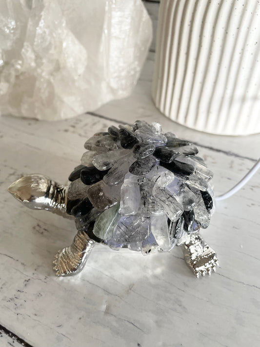 Tortoise Led Lamp ~ Tourmaline in quartz