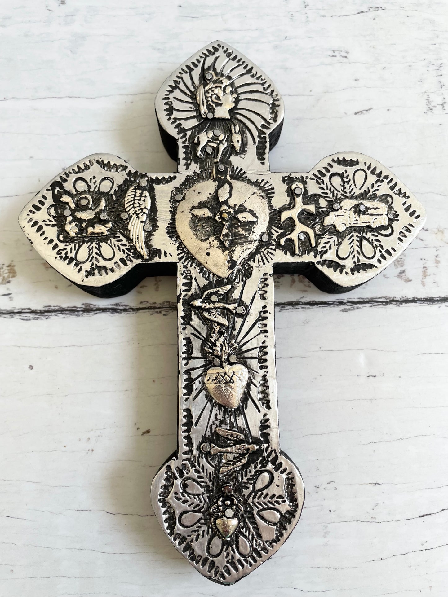 Mexican Milagro Tin Cross