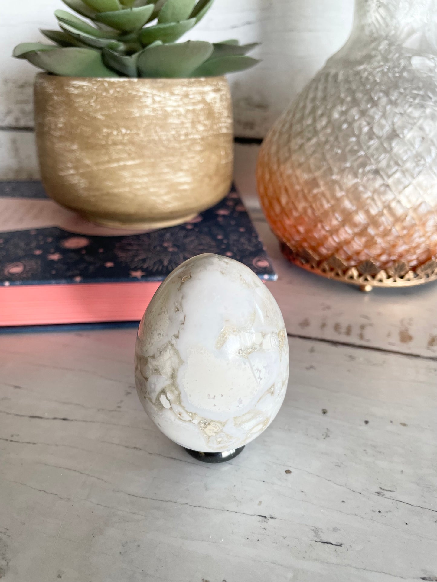 Spotted Agate Egg Includes holder