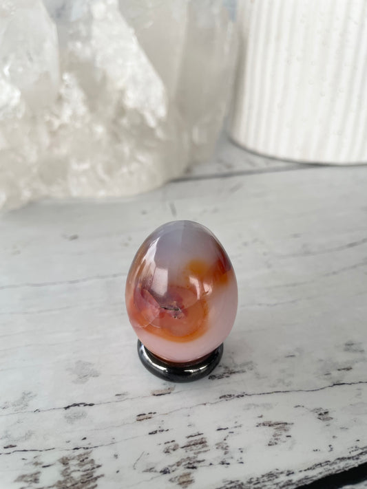 Carnelian Egg with holder