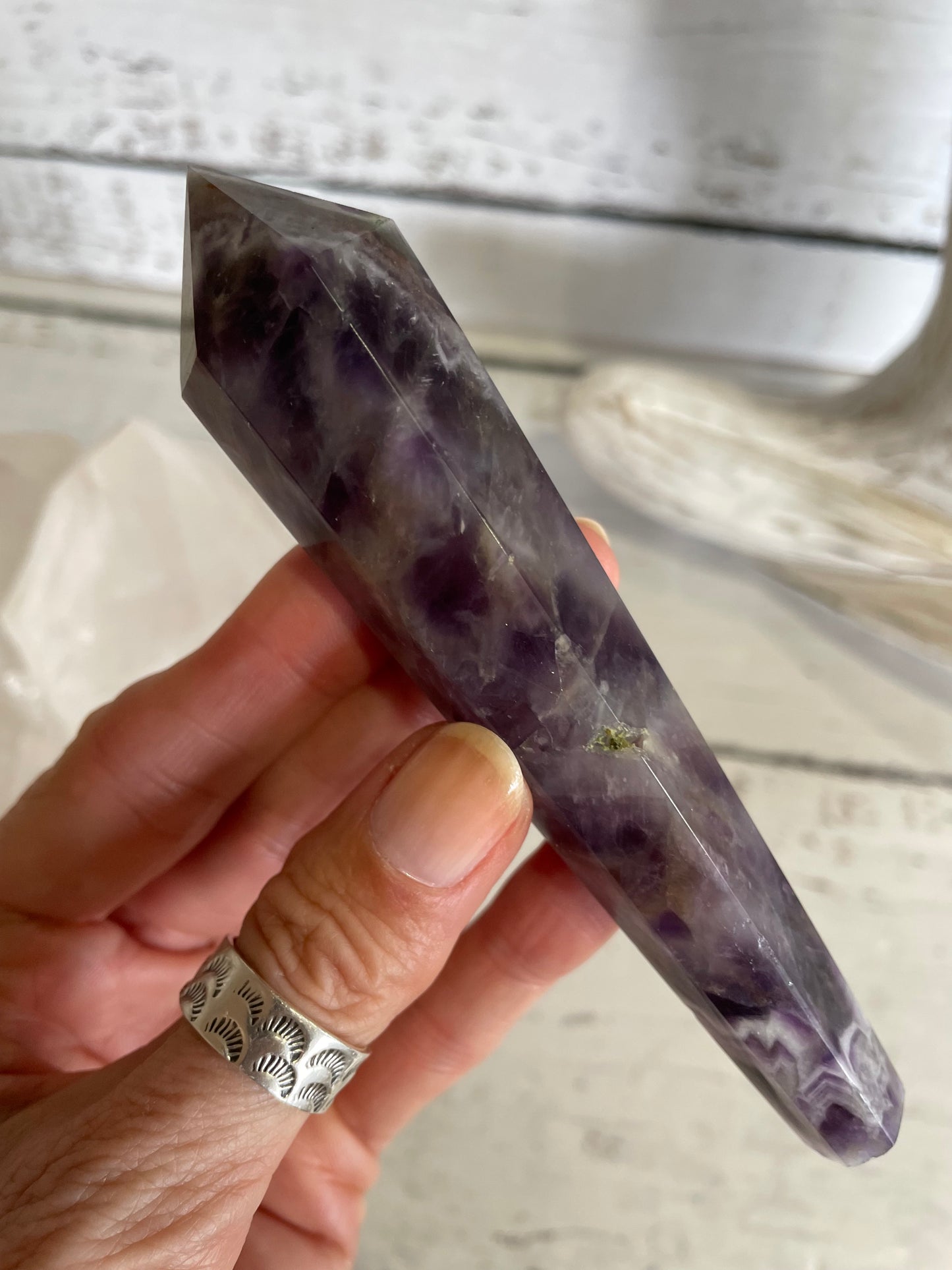 Chevron Dream Amethyst Torch/Point