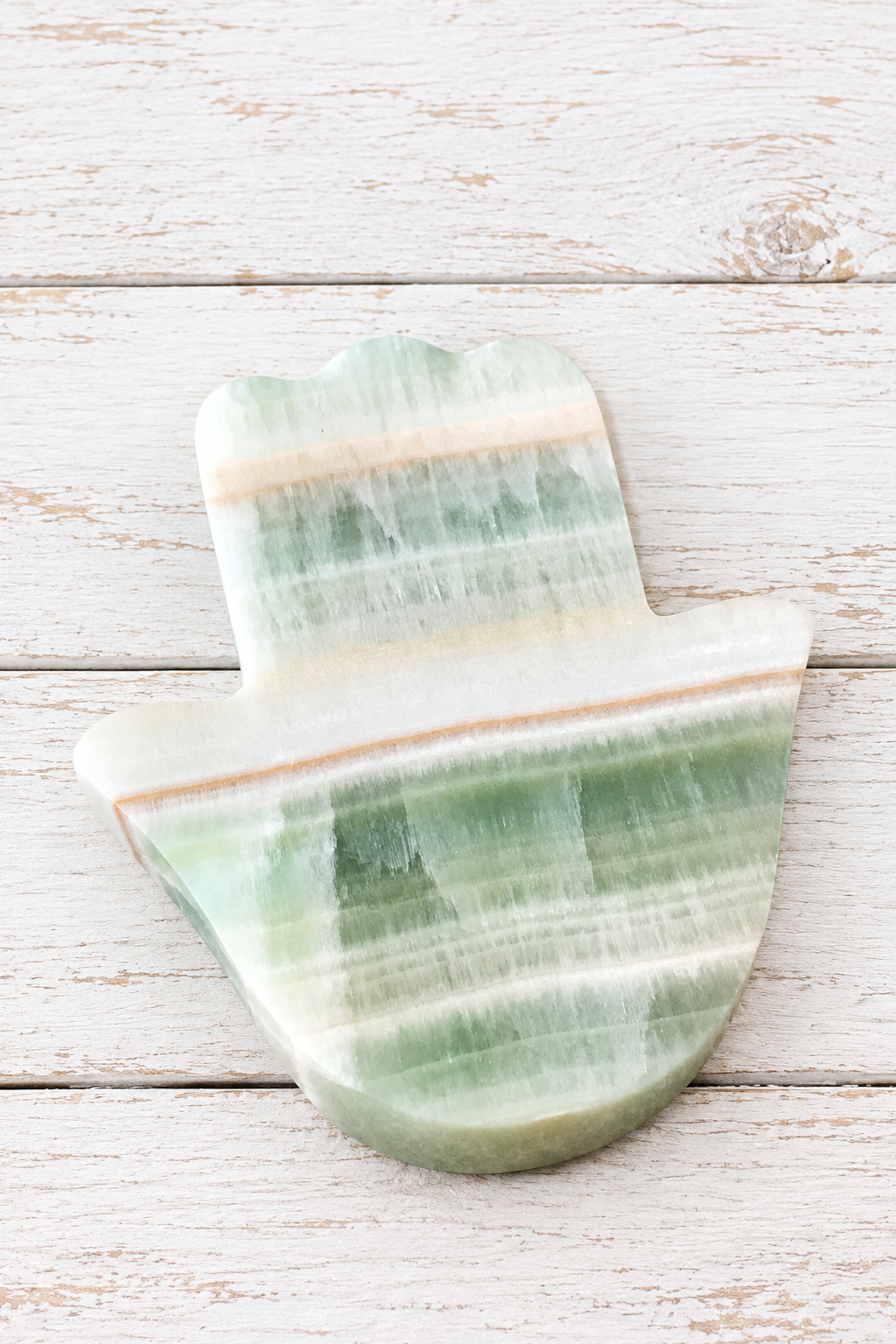 Pistachio Calcite Hamsa