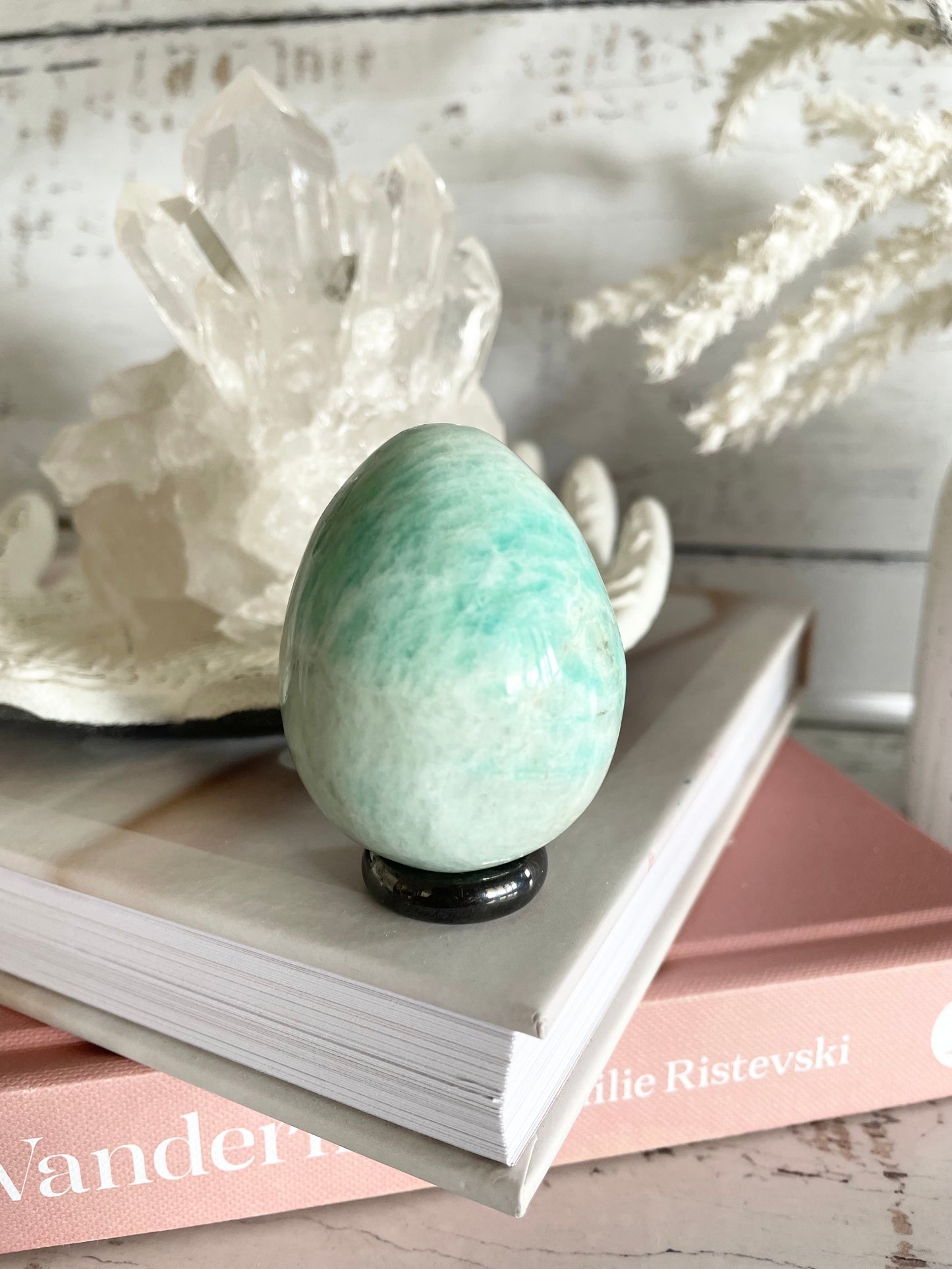 Amazonite Egg with holder