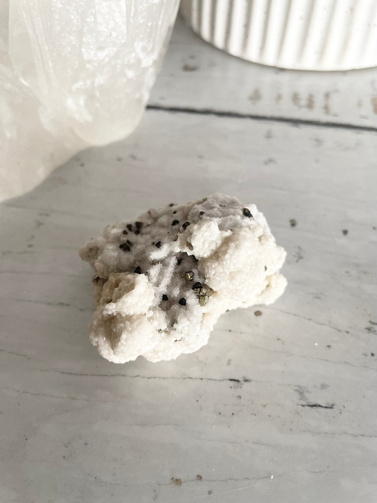 Quartz Pyrite Cluster