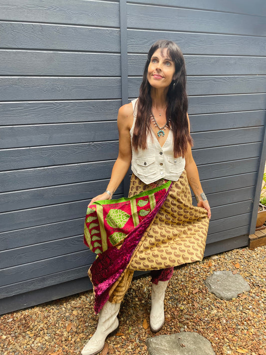 Upcycled Sari Skirt 28