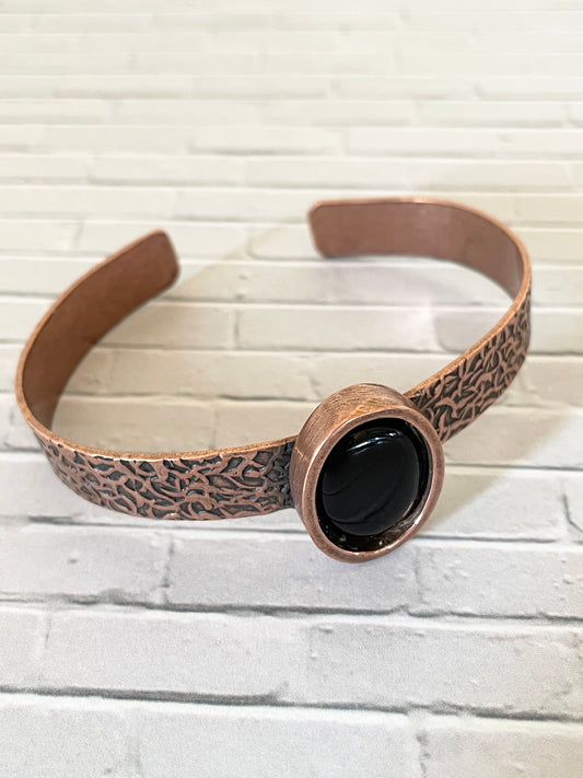 Black Onyx Copper Cuff
