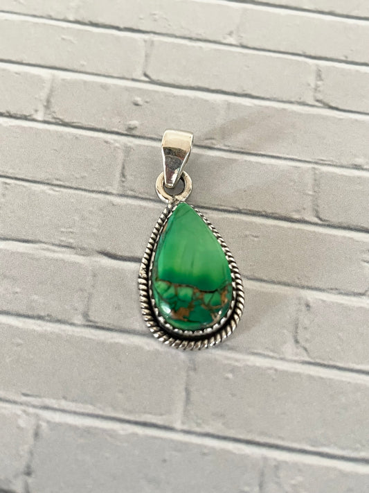 Green Copper Turquoise Pendant