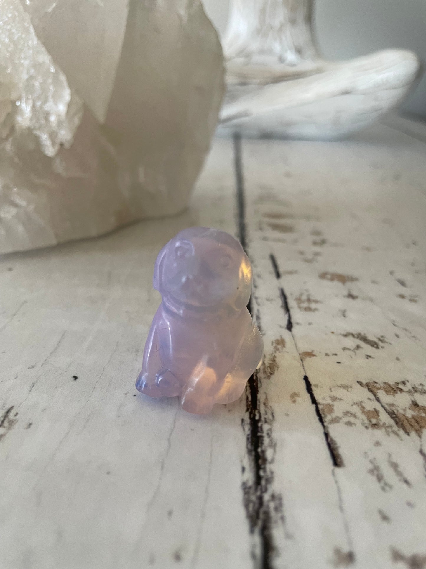 Pink Opalite Dog