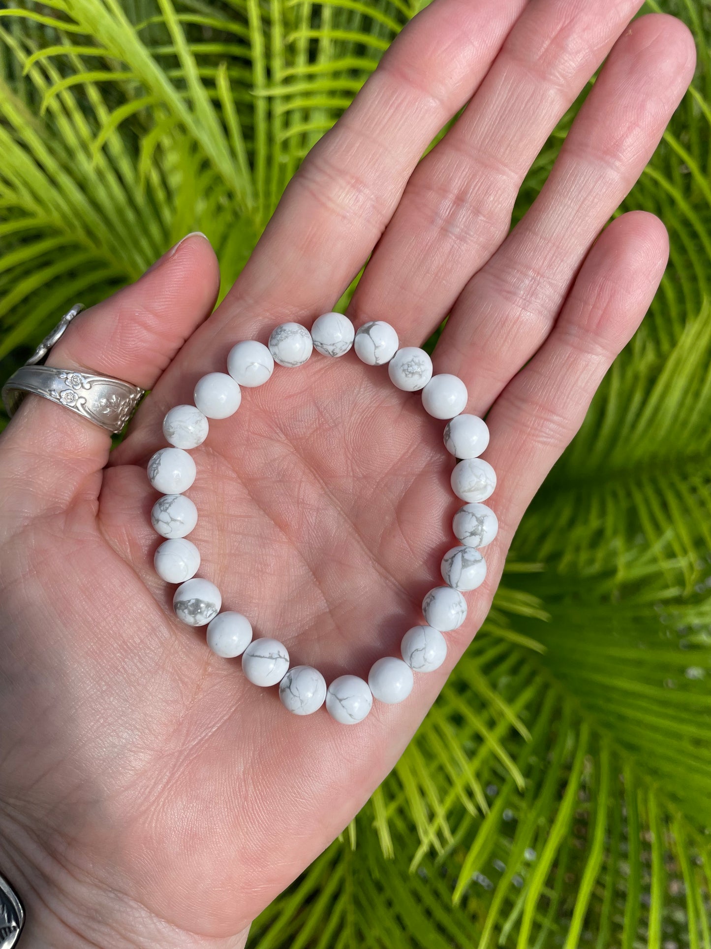 White Howlite PEACE Healing Bracelet ©️