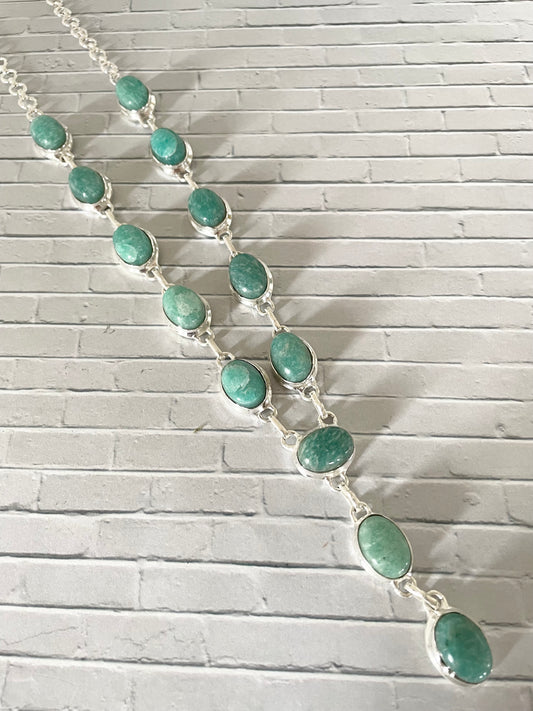 Amazonite Lariat Necklace