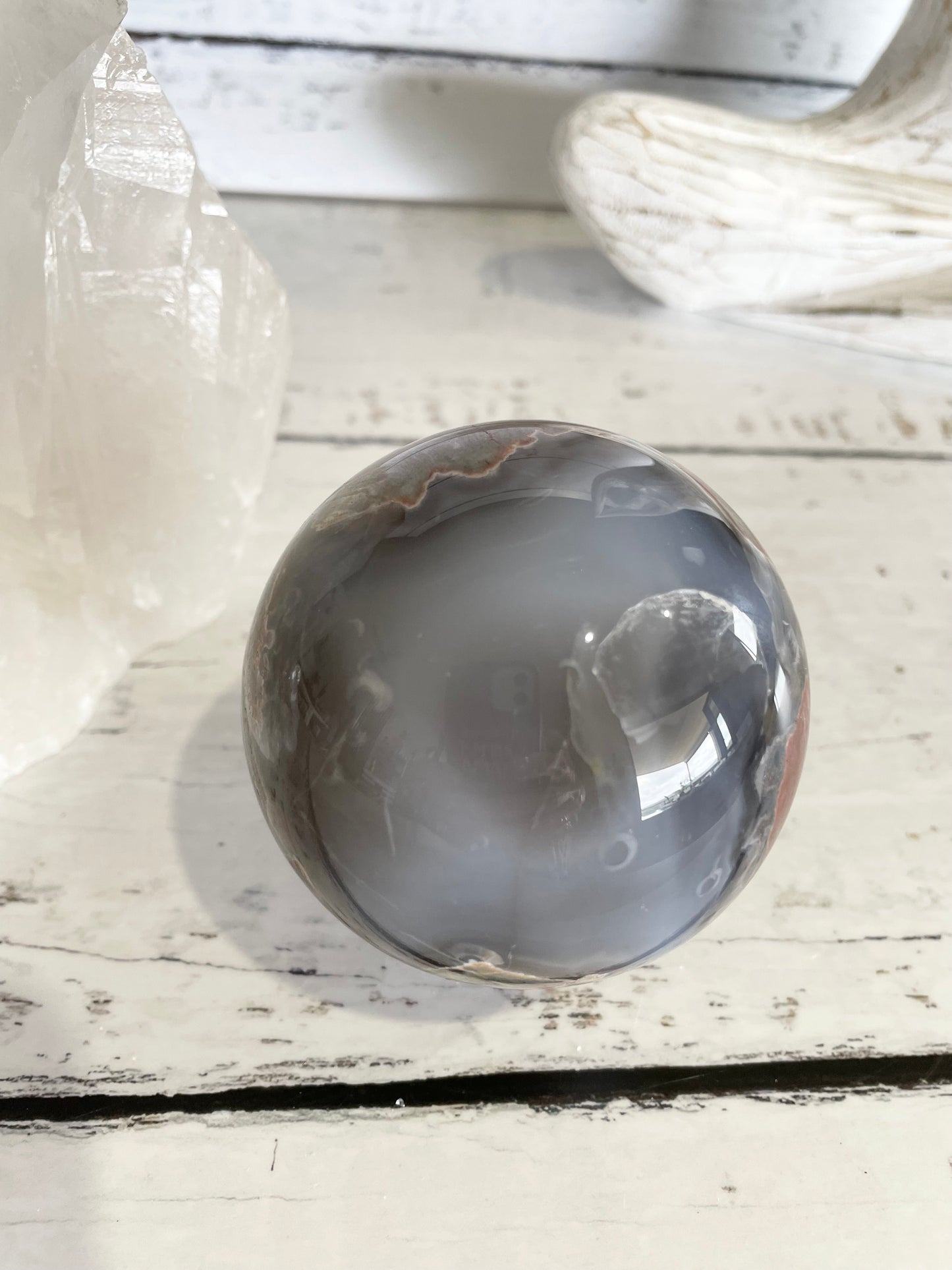 Football Agate Sphere Includes Holder