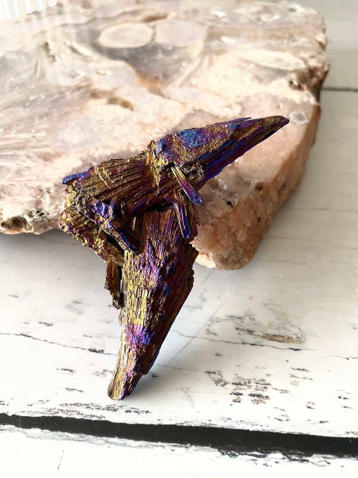 Black Kyanite Titanium Witch Fan/Broom