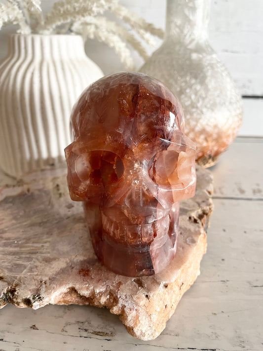 Fire Quartz Skull