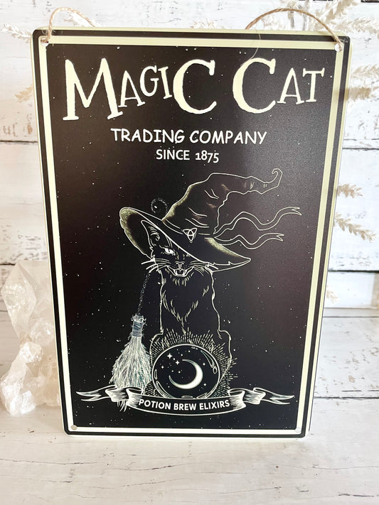 Tin Sign - Magic Cat