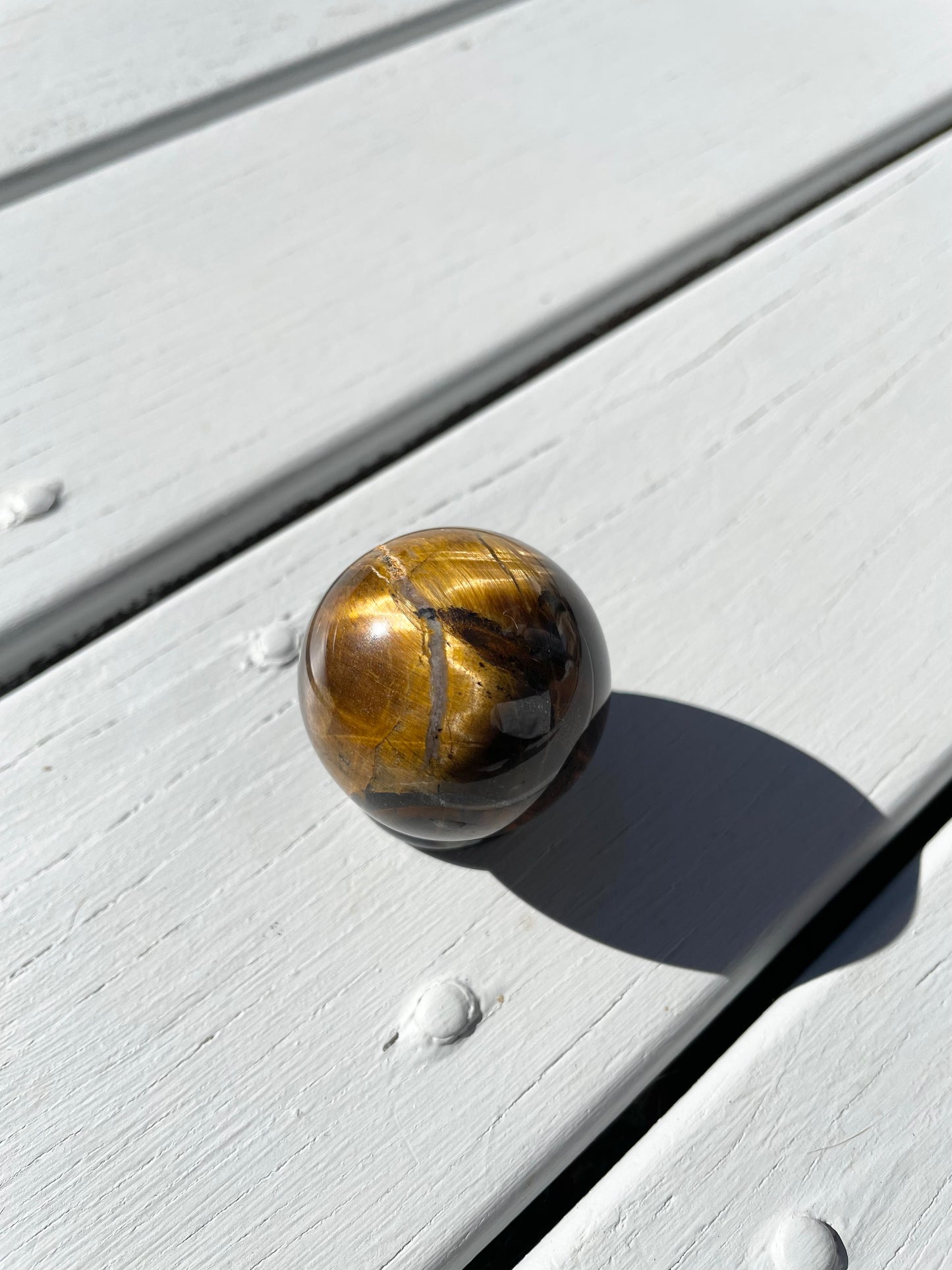 Tiger Eye Sphere includes holder
