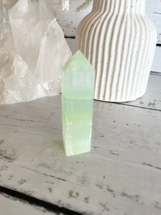 Pistachio Calcite Obelisk