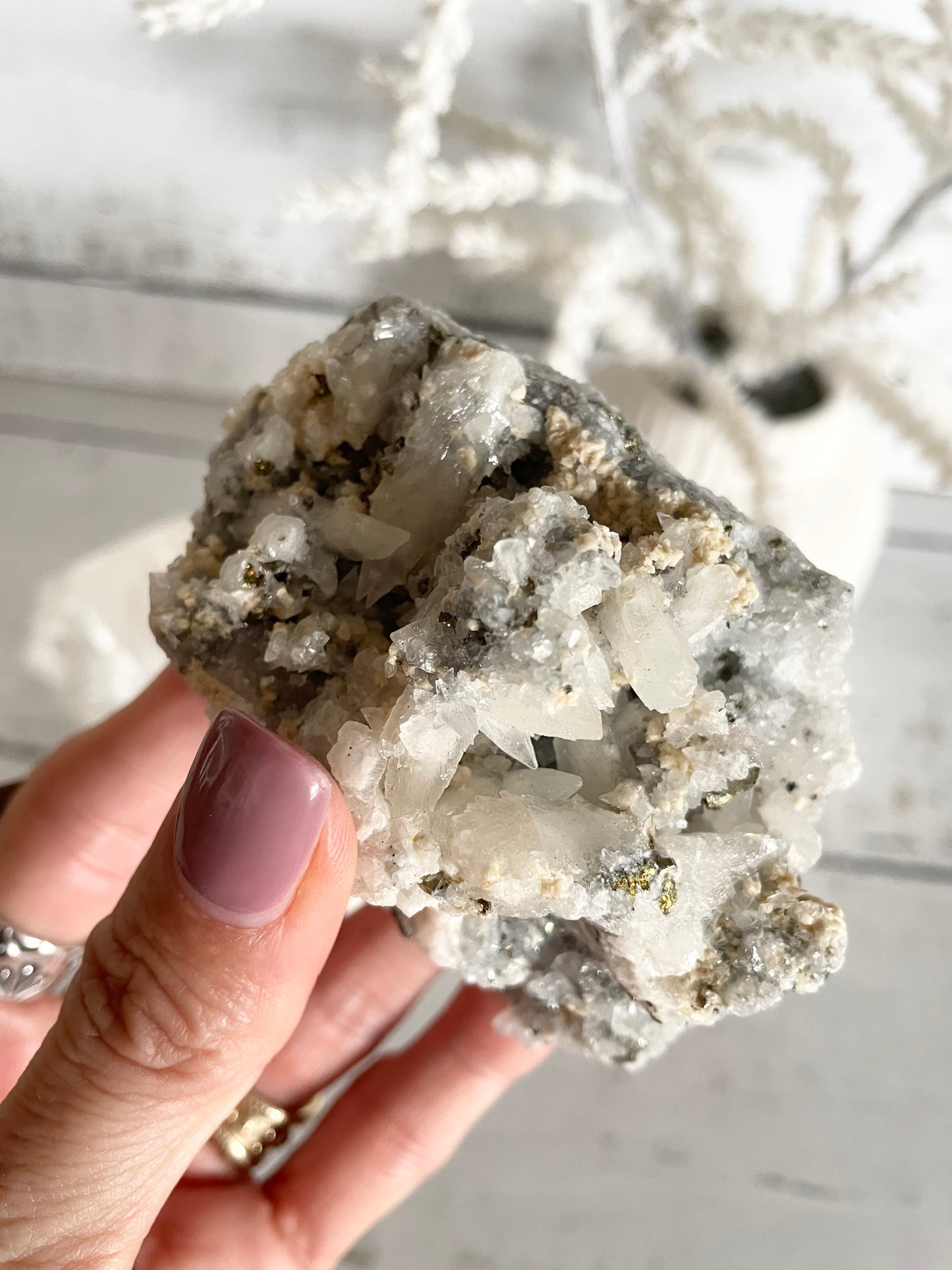 Quartz Pyrite Cluster