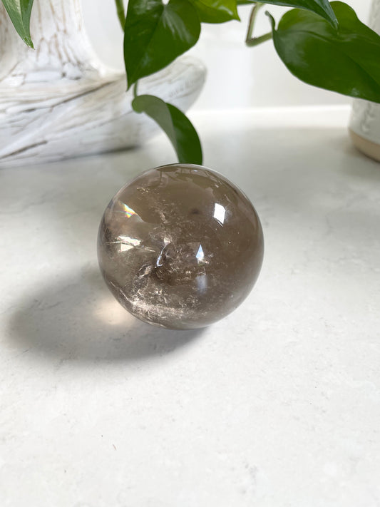 Smoky Quartz Sphere Includes holder