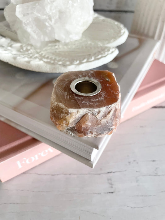 Orange/Red Aventurine Candle holder