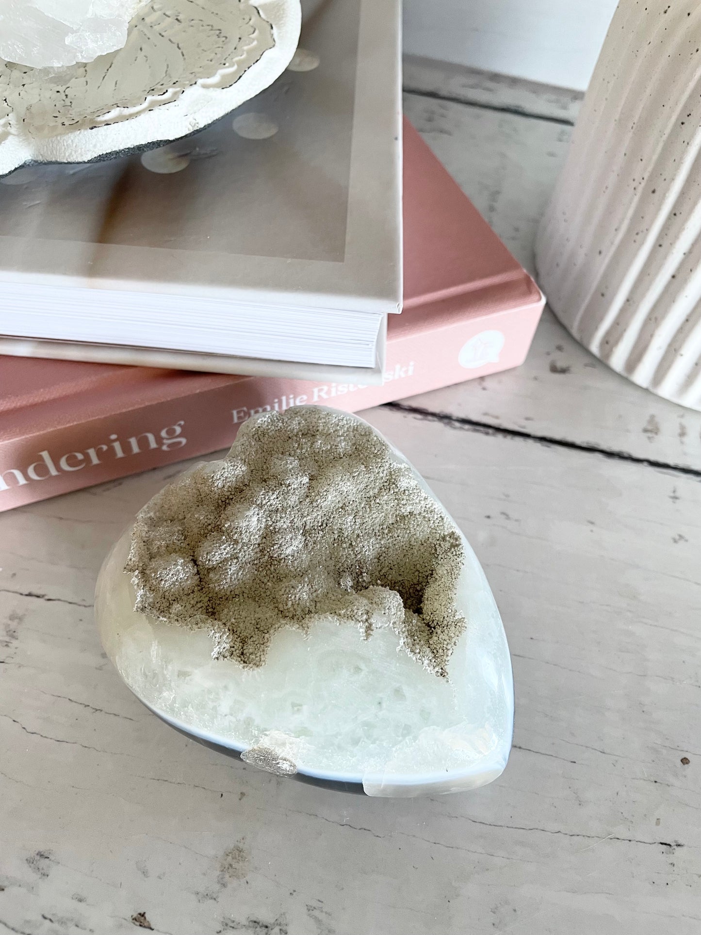 Agate Druzy Heart