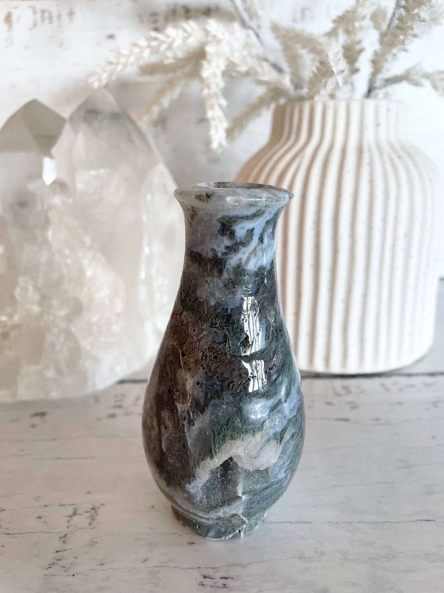 Moss Agate Urn